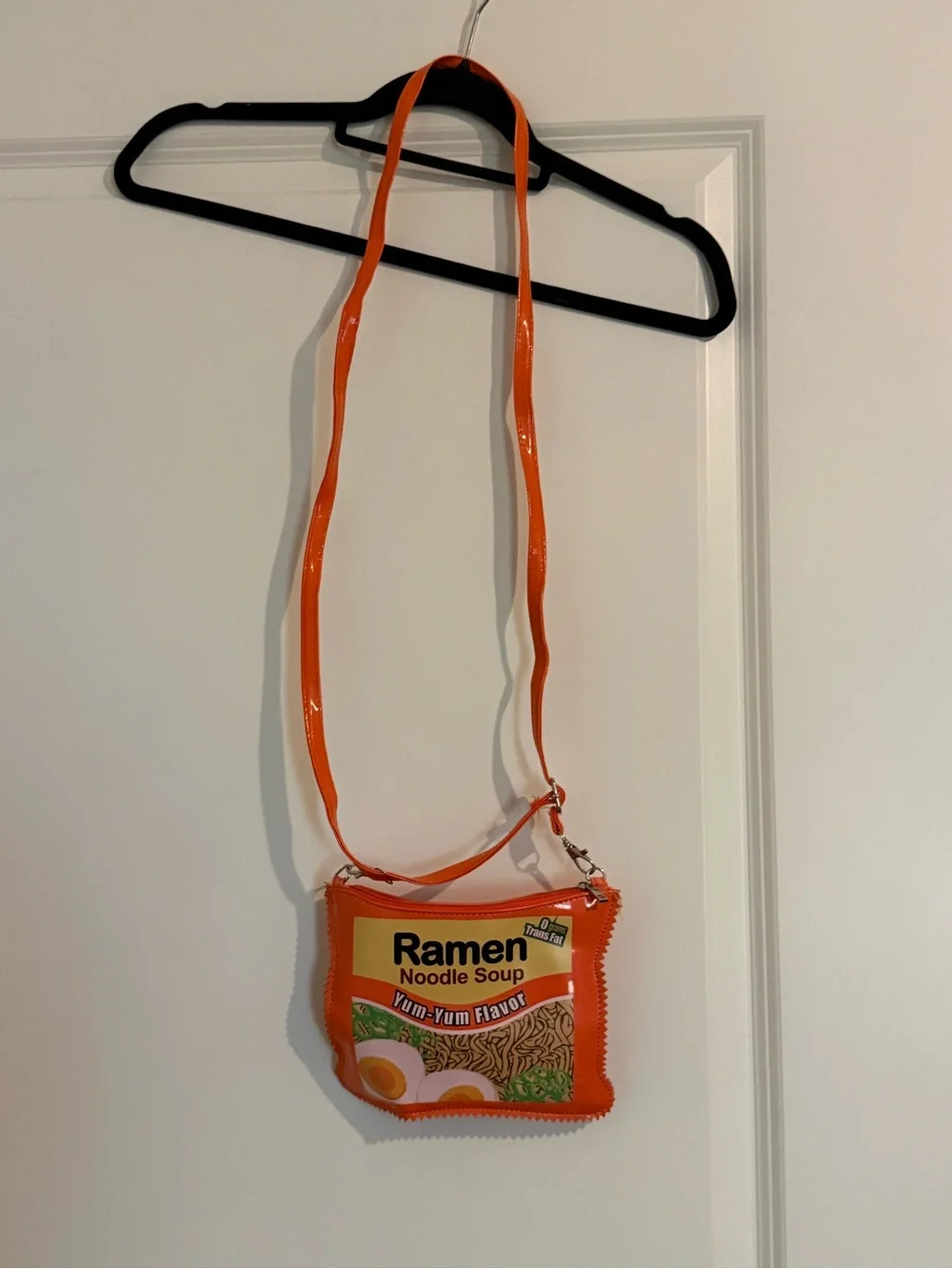Orange Ramen Noodle Soup Crossbody Bag - Novelty Women’s Shoulder Purse